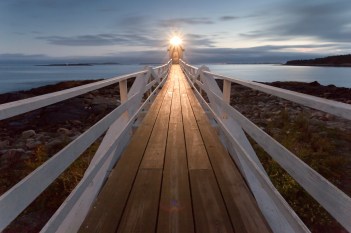 Marshall Point Lighthouse at sunset